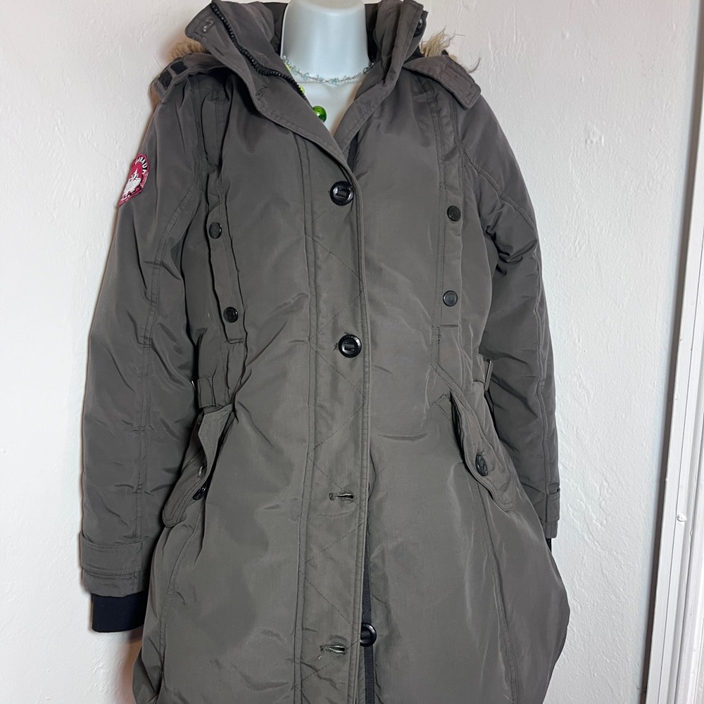 Canada Weathergear Womens Medium Dark Grey Parka Jacket